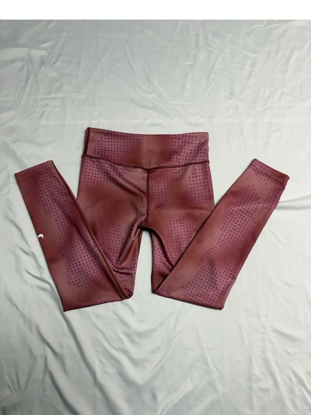 Nike Dri-FIT Pink Purple Dot Print Training Leggings Women’s Size M